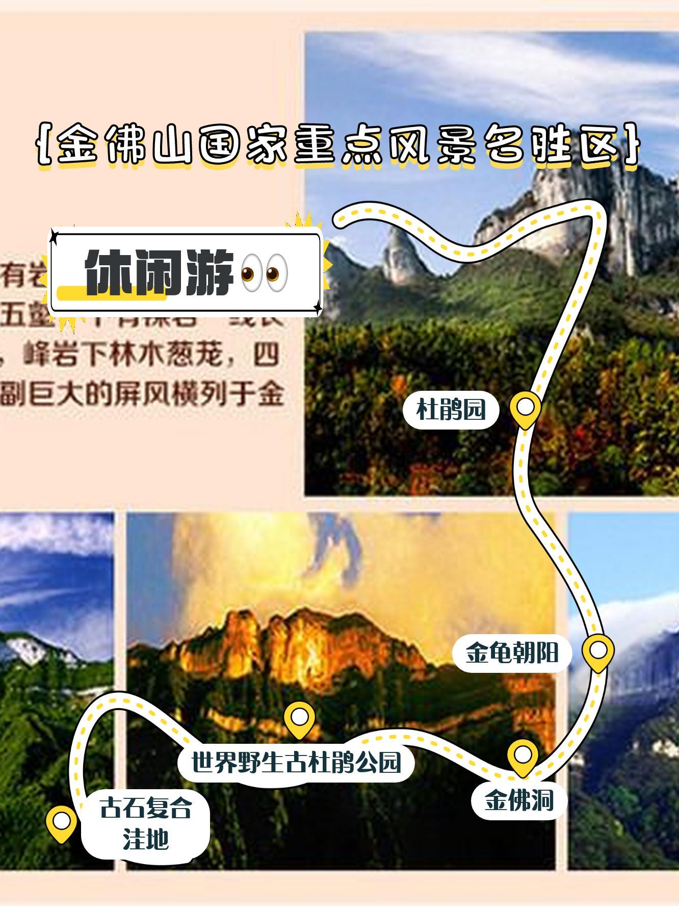 金佛山西坡游览路线图片