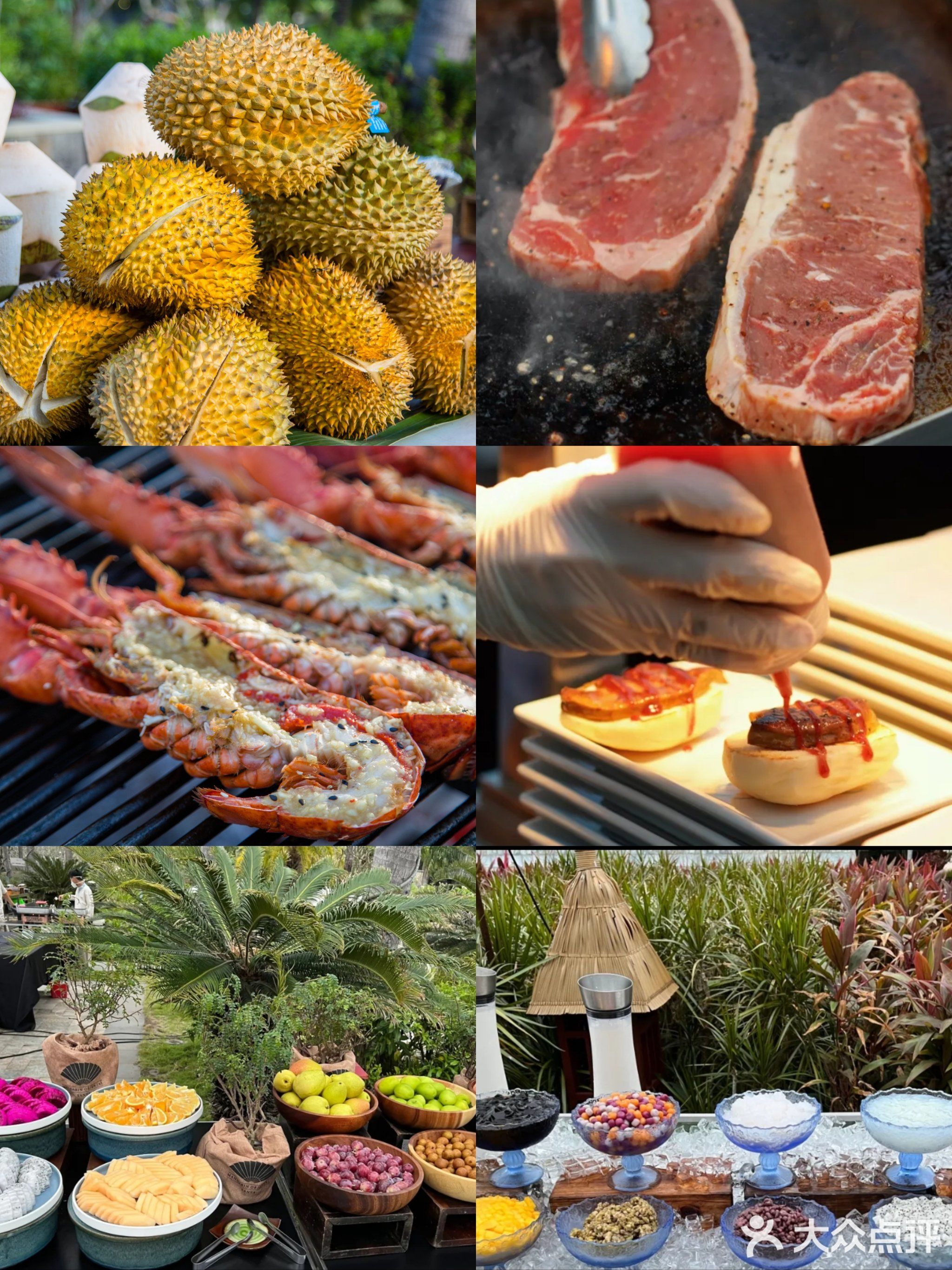 水榭海边自助餐厅·龙虾·牛排·鹅肝·榴莲·烧烤·海鲜·精酿啤酒·浪漫夕阳海景·三亚文华东方酒店